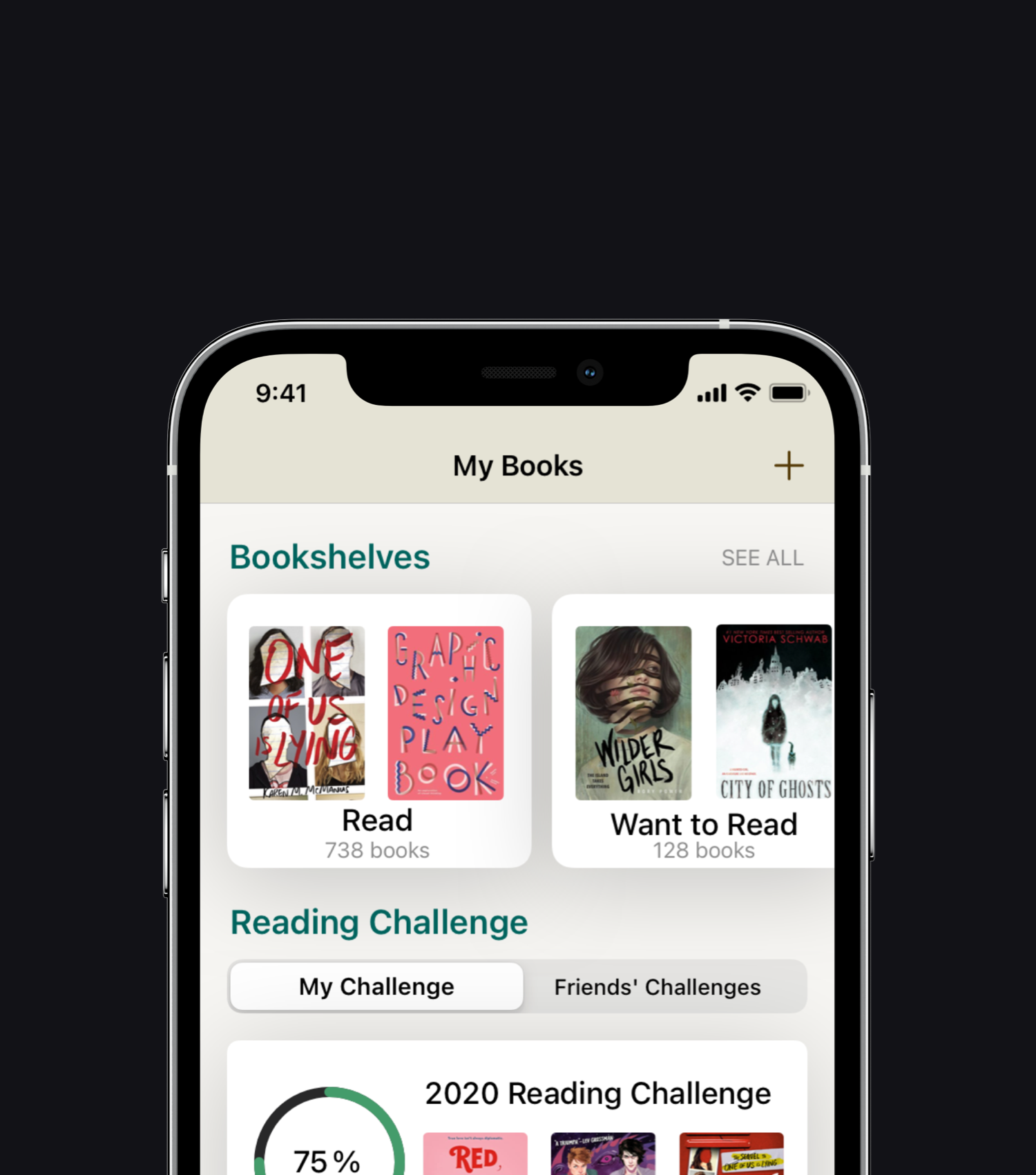 Redesign of the popular app Goodreads